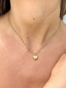 Heart Star Pendant Necklace sold by COMMENSE