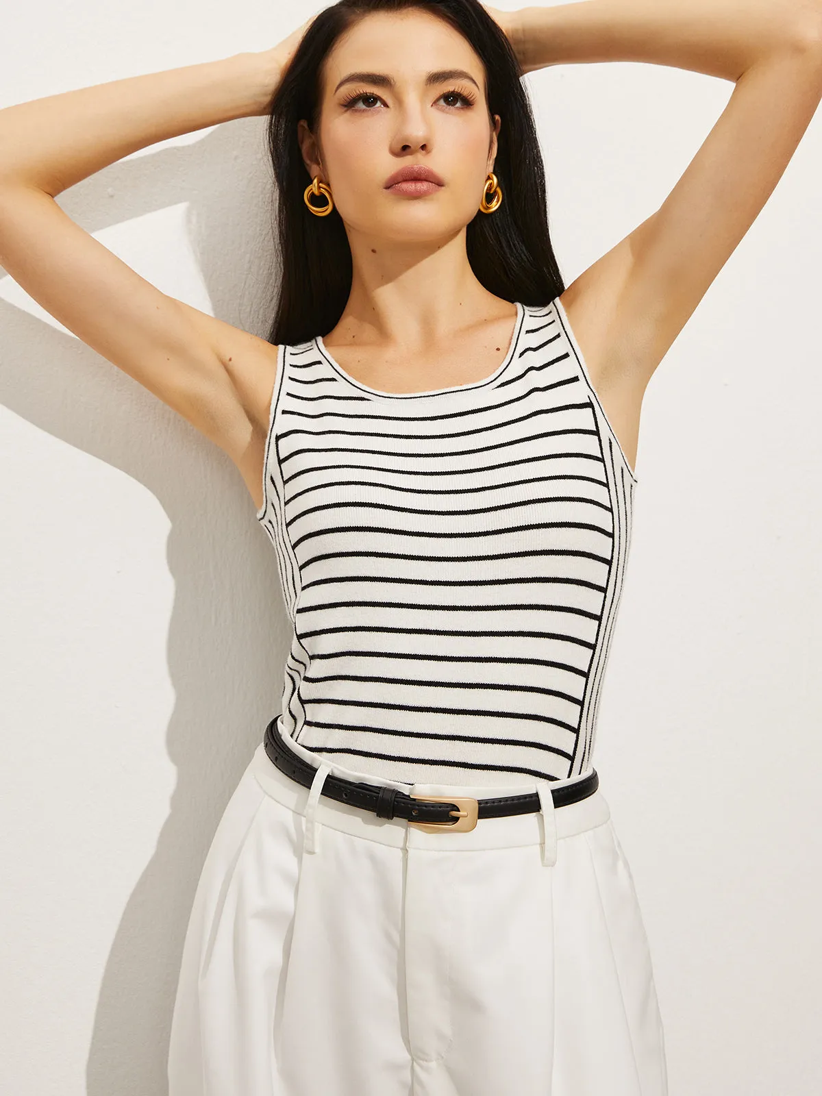 Stripe Stretch Sweater Vest sold by COMMENSE product image thumbnail 5