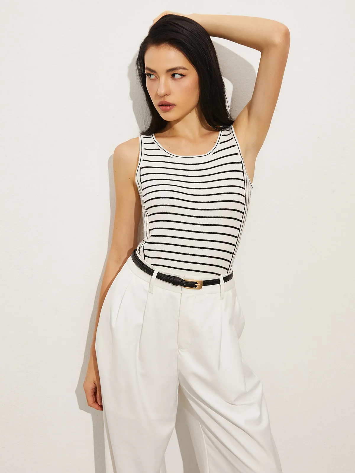 Stripe Stretch Sweater Vest sold by COMMENSE product image thumbnail 3