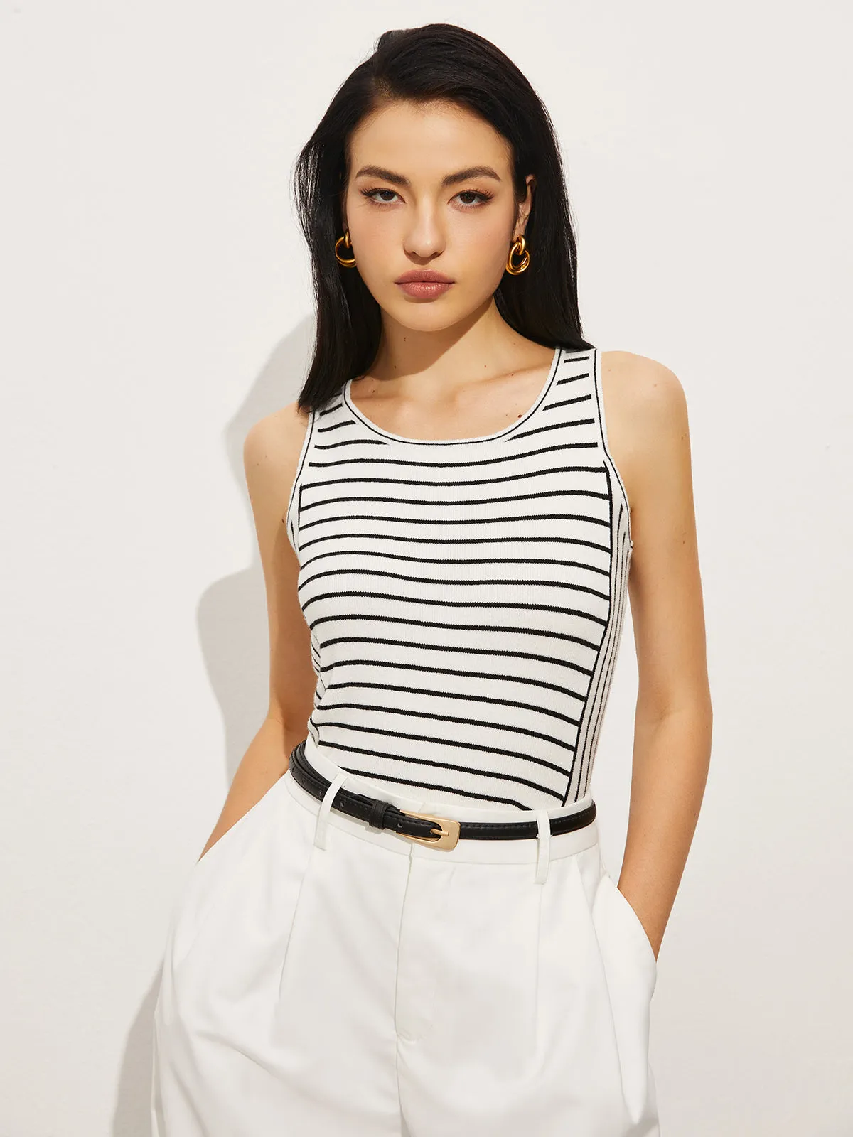 Stripe Stretch Sweater Vest sold by COMMENSE product image thumbnail 4