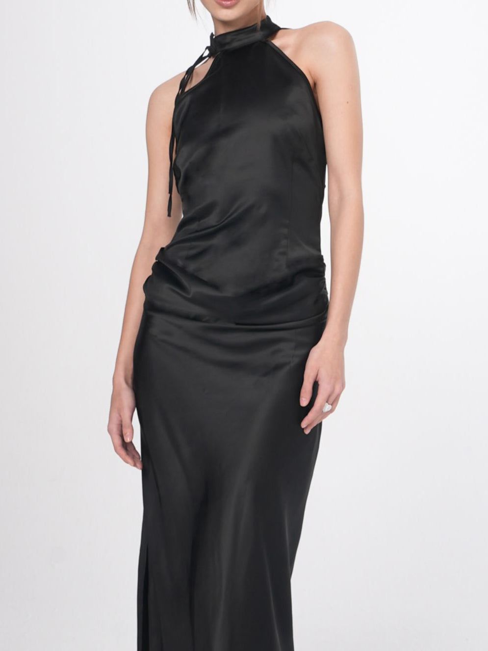 Butterfly Open Back Satin Midi Dress sold by COMMENSE product image thumbnail 5