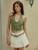 Vintage Embroidery Halter Tank Top sold by COMMENSE