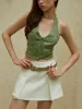 Vintage Embroidery Halter Tank Top sold by COMMENSE