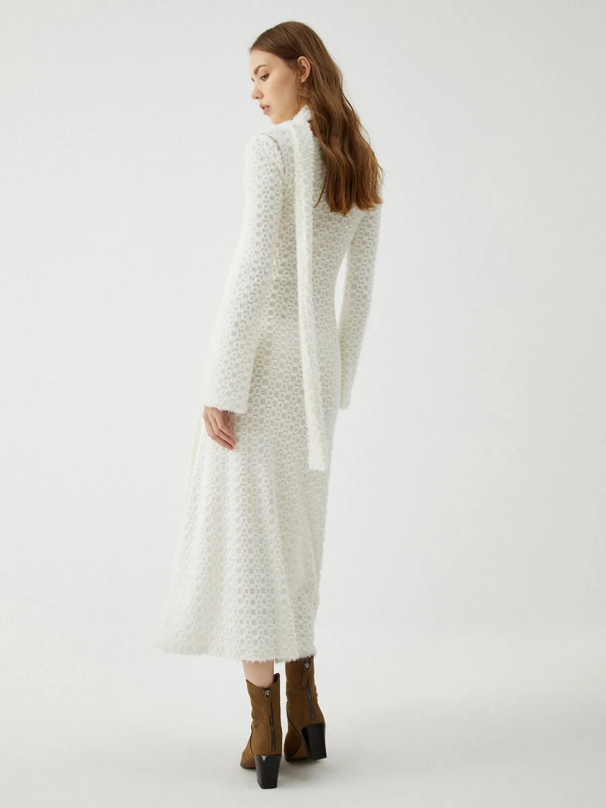 Jacquard Cut Out Long Dress sold by COMMENSE product image thumbnail 5