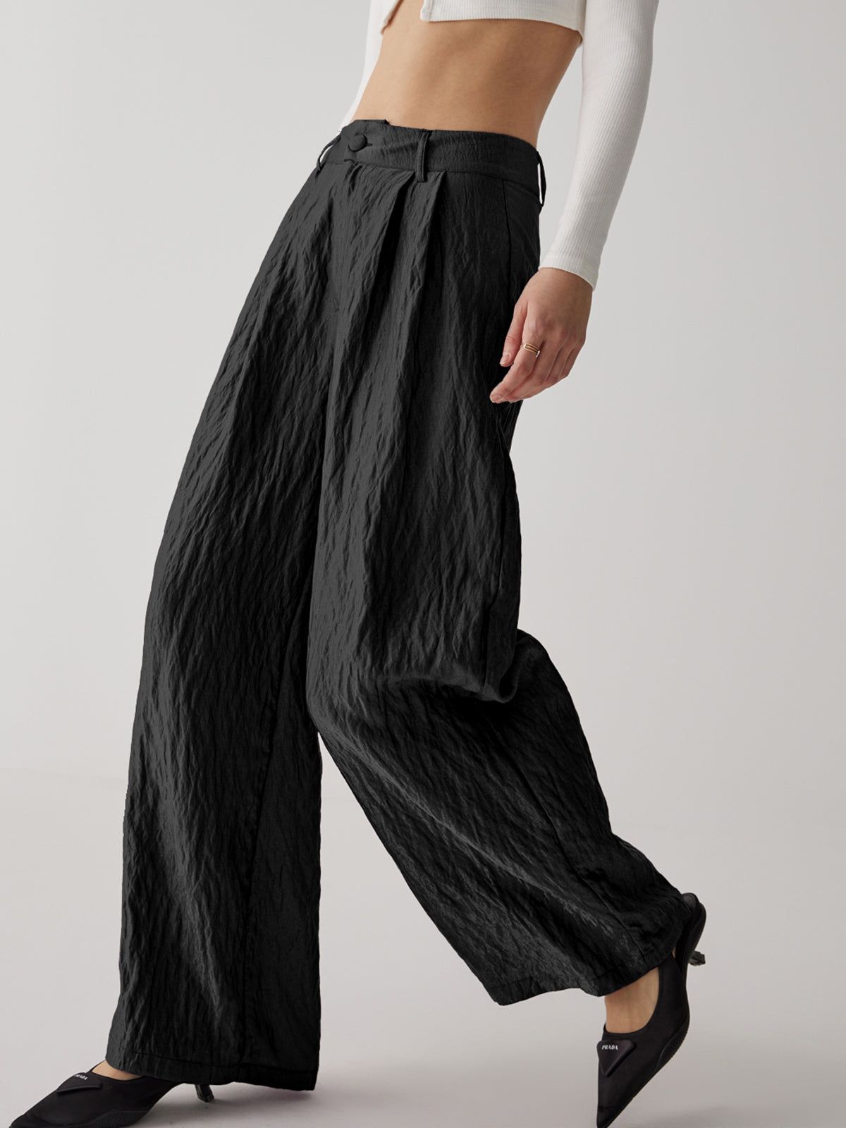Pleated Wide Leg Pants sold by COMMENSE product image thumbnail 2