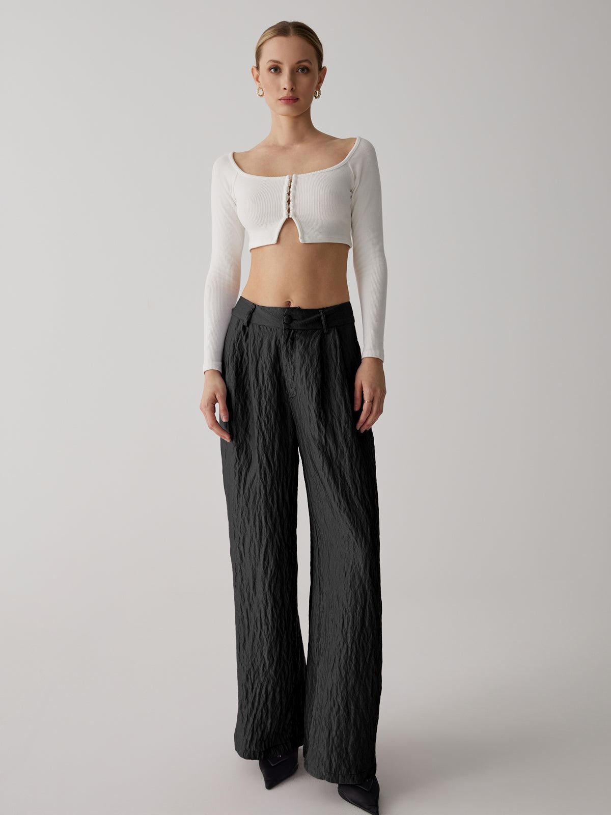Pleated Wide Leg Pants sold by COMMENSE product image thumbnail 3