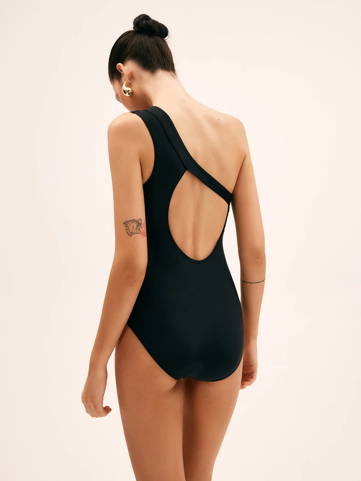 Asymmetrical Cutout One Piece Swimsuit sold by COMMENSE product image thumbnail 2