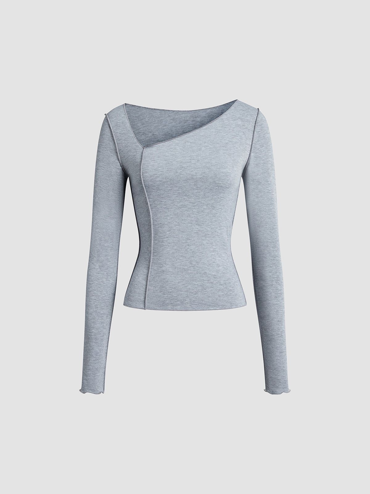 Asymmetrical Neck Blouse sold by COMMENSE