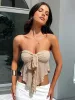 Asymmetrical Knotted Tube Top sold by COMMENSE
