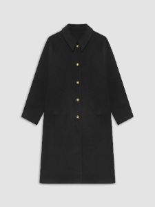 Lapel Collar Long Wool Coat sold by COMMENSE