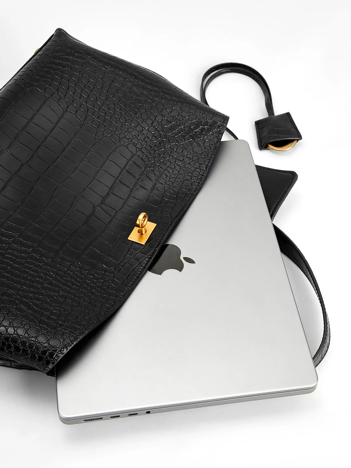 Crocodile Embossed Large Handbag sold by COMMENSE product image thumbnail 4
