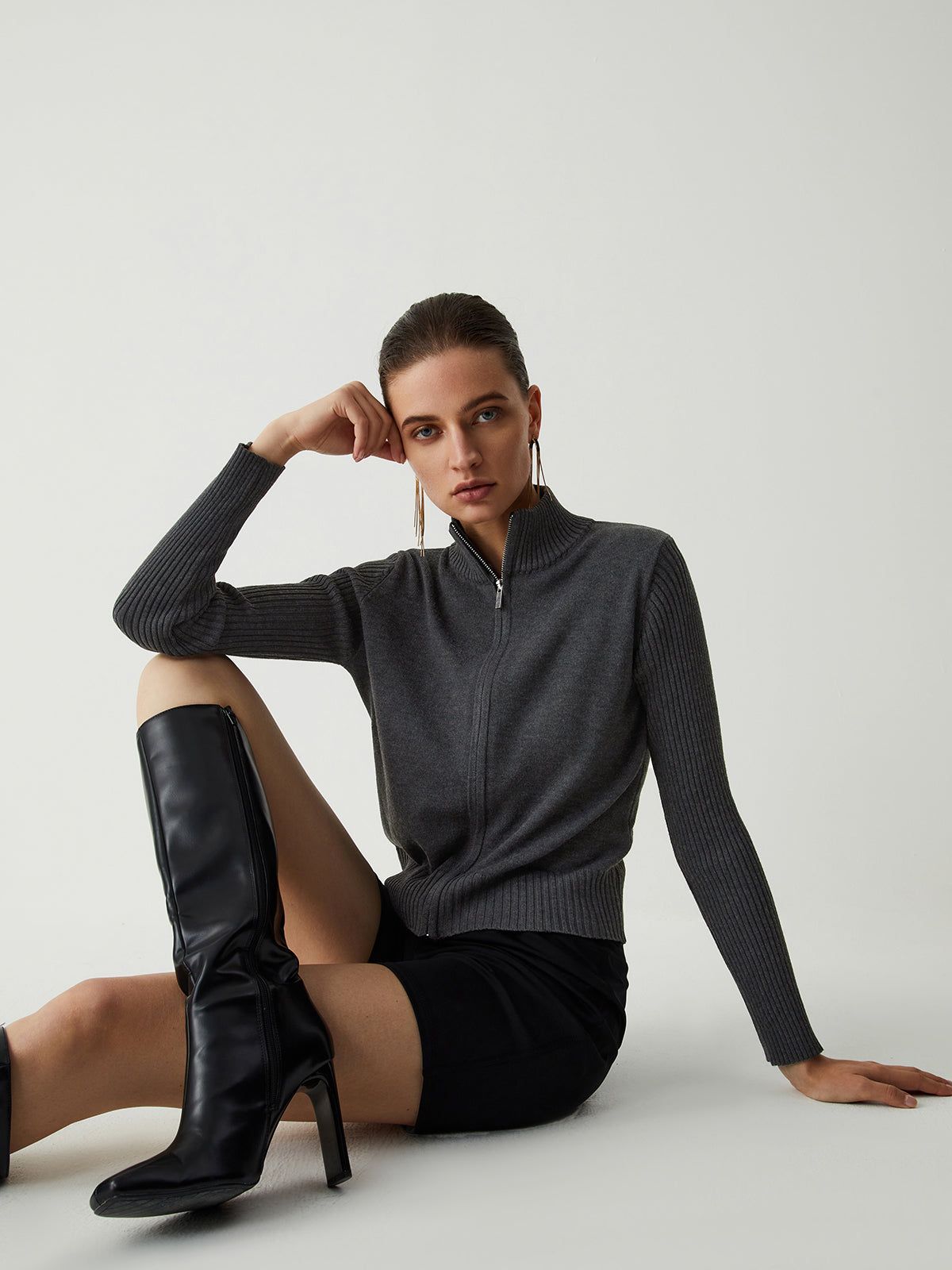 Basic Stand Collar Cardigan sold by COMMENSE product image thumbnail 4