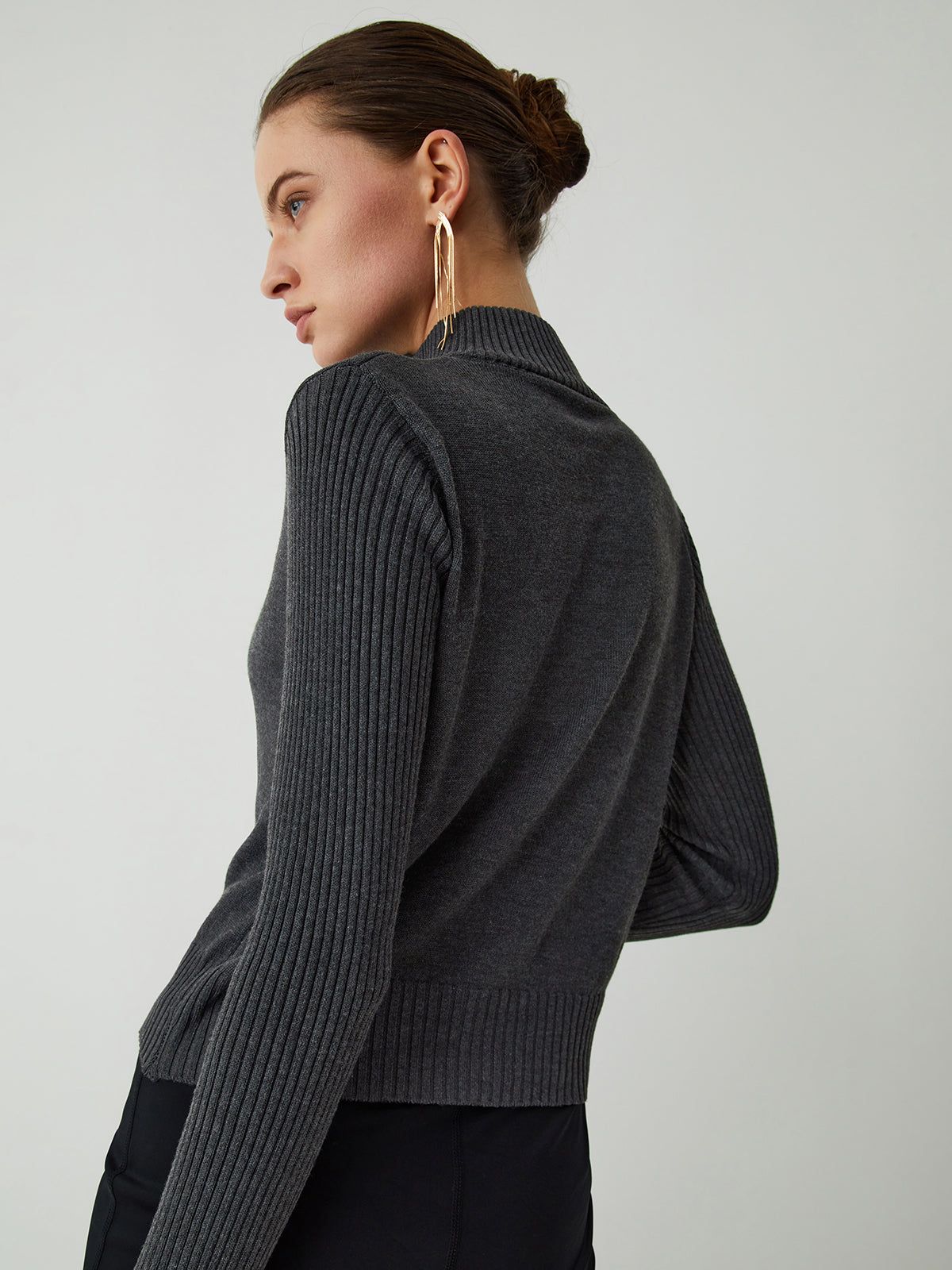 Basic Stand Collar Cardigan sold by COMMENSE product image thumbnail 5