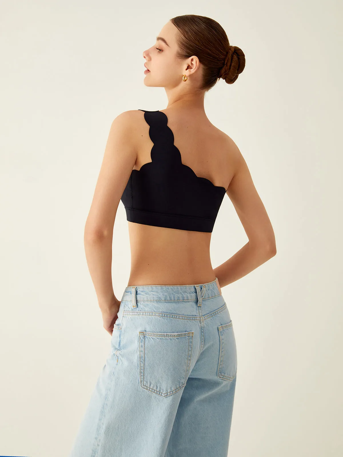 One Shoulder Scalloped Corset sold by COMMENSE product image thumbnail 5