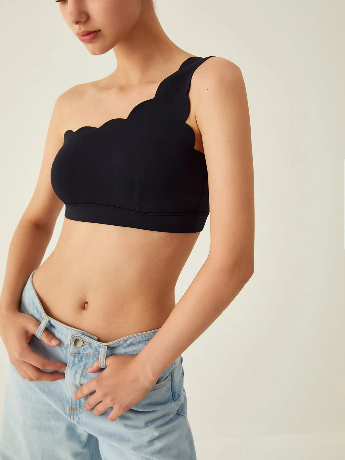 One Shoulder Scalloped Corset sold by COMMENSE product image thumbnail 2