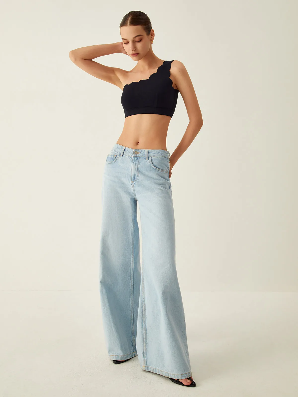 One Shoulder Scalloped Corset sold by COMMENSE product image thumbnail 3