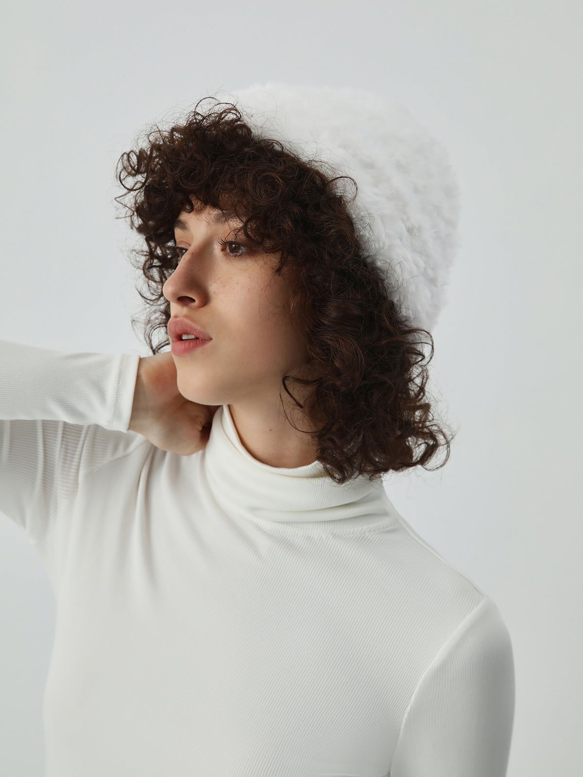 Snowflake Furry Beanie Hat sold by COMMENSE product image thumbnail 2