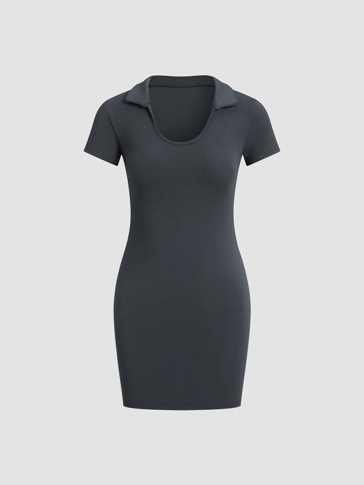 Collared Bodycon Short Dress sold by COMMENSE