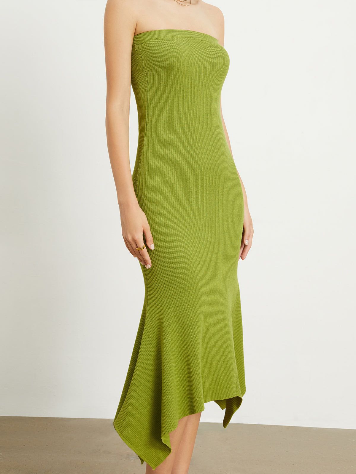 Twilight Rib Tube Midi Dress sold by COMMENSE product image thumbnail 5