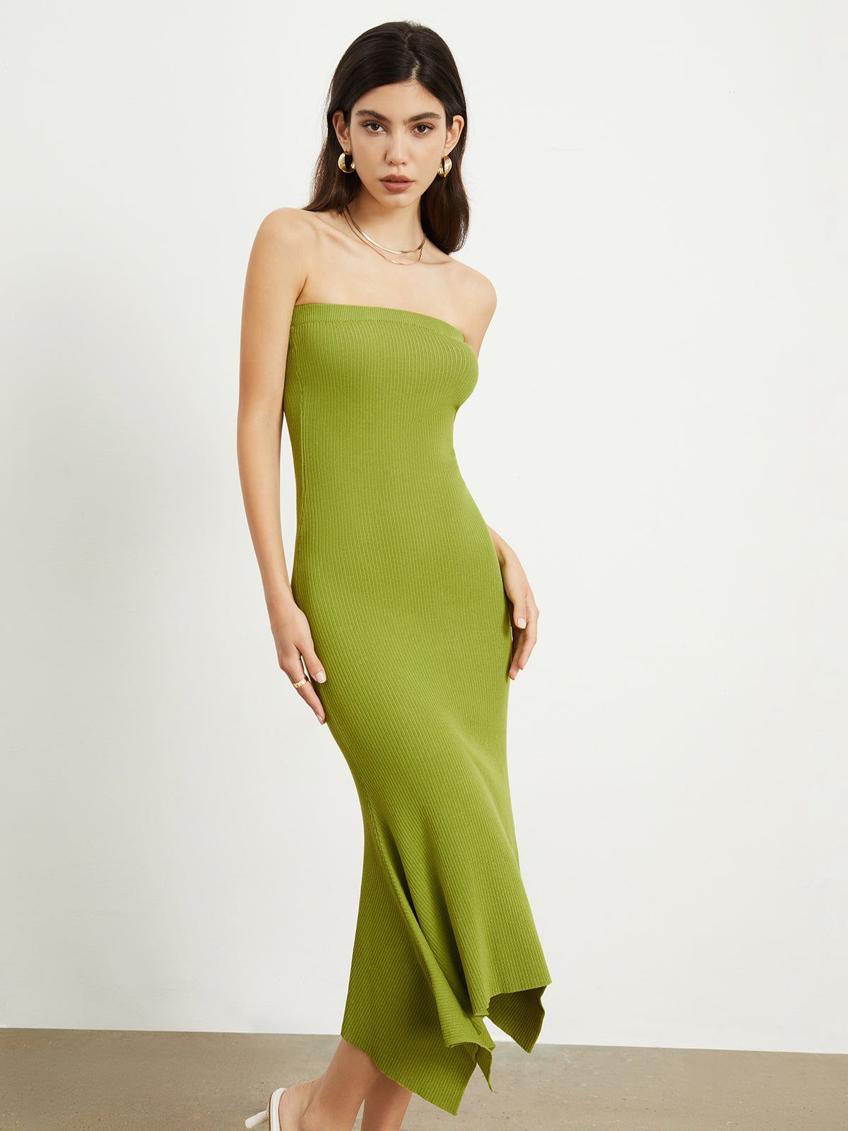 Twilight Rib Tube Midi Dress sold by COMMENSE product image thumbnail 2