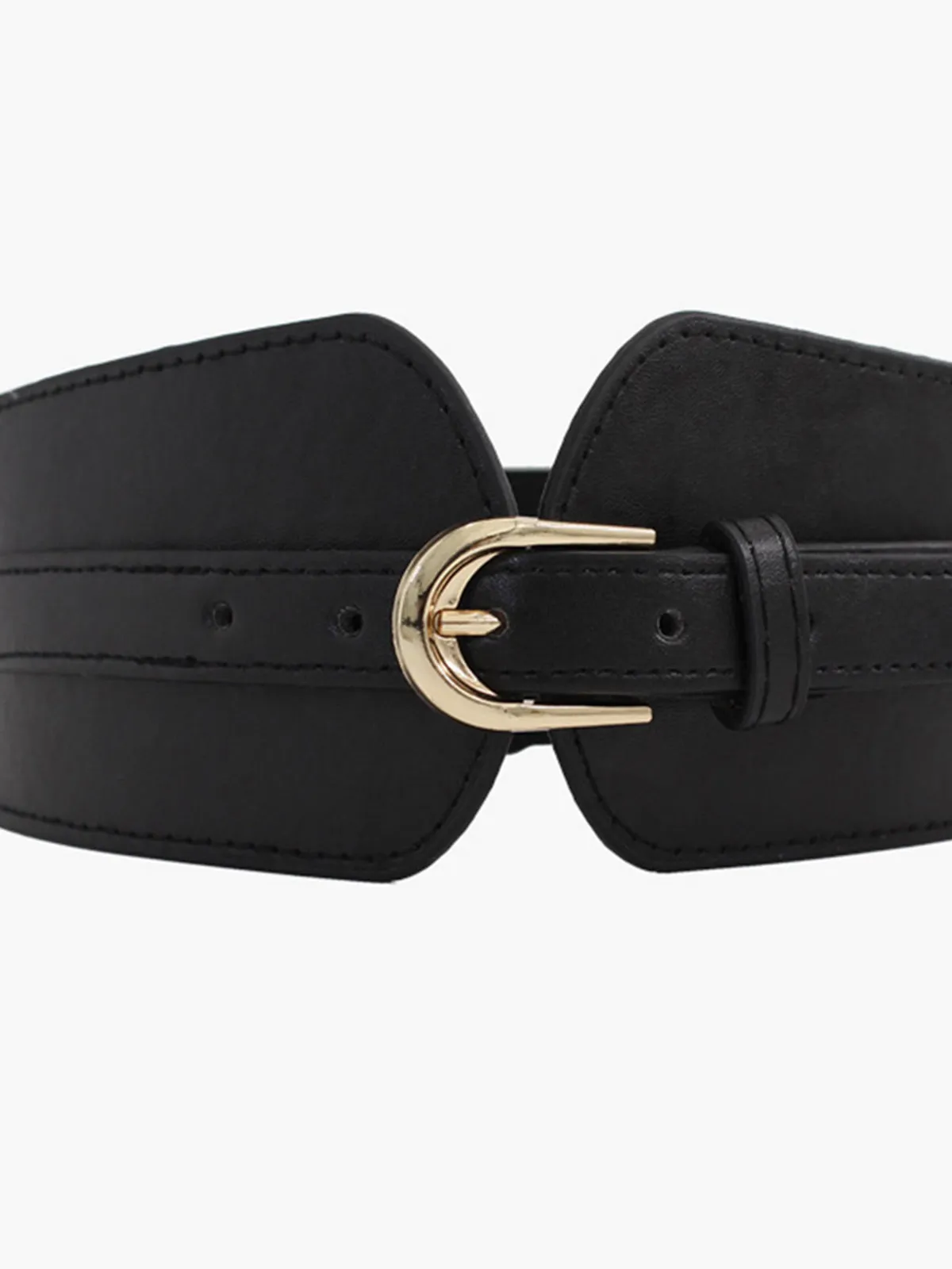 Wide Gold Buckle Belt sold by COMMENSE product image thumbnail 4