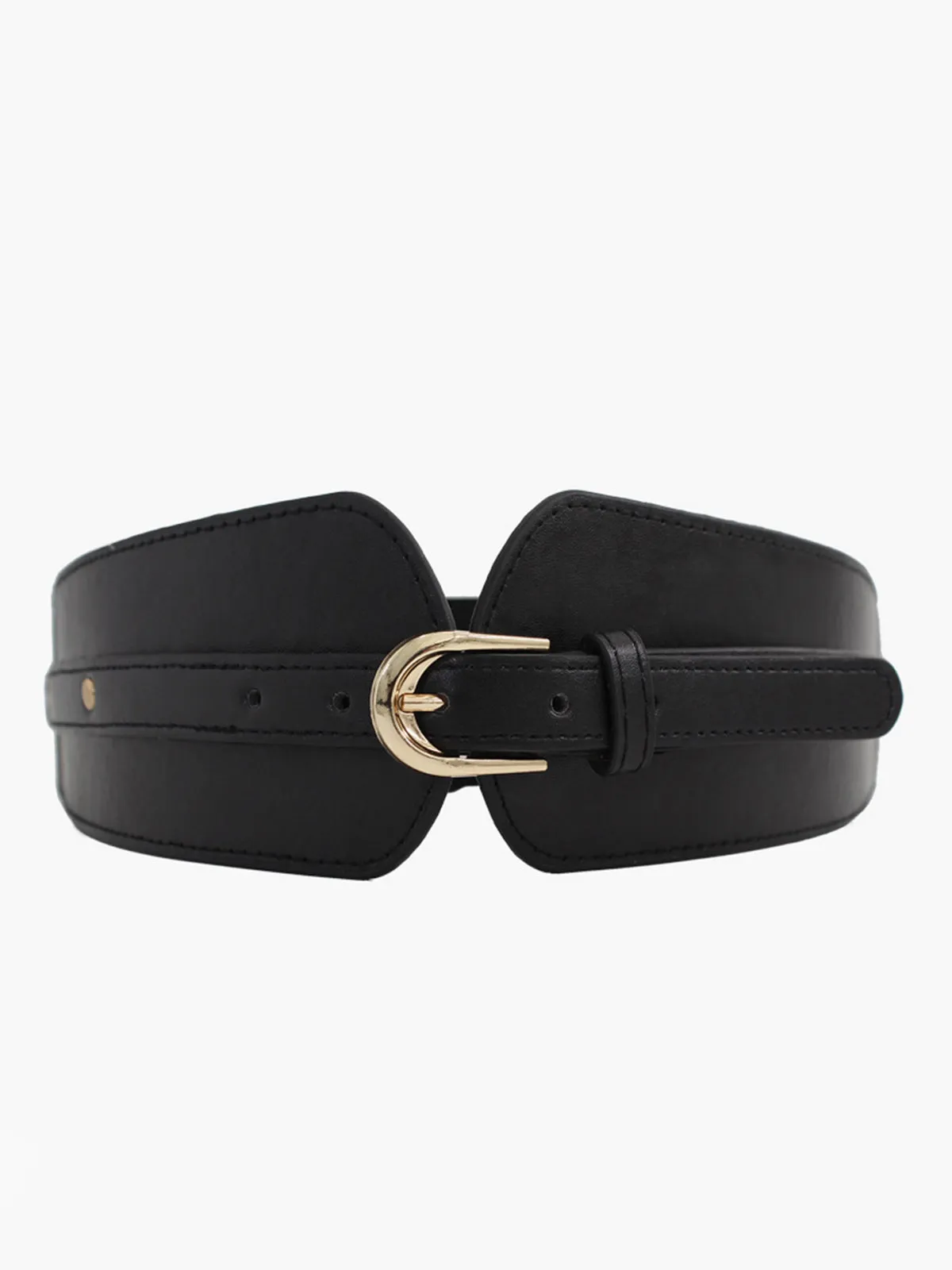 Wide Gold Buckle Belt sold by COMMENSE