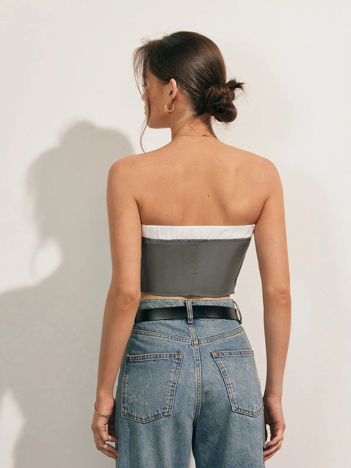 Contrast Binding Tube Top sold by COMMENSE product image thumbnail 5