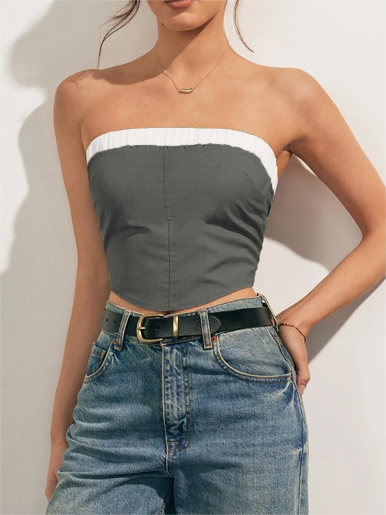 Contrast Binding Tube Top sold by COMMENSE product image thumbnail 2