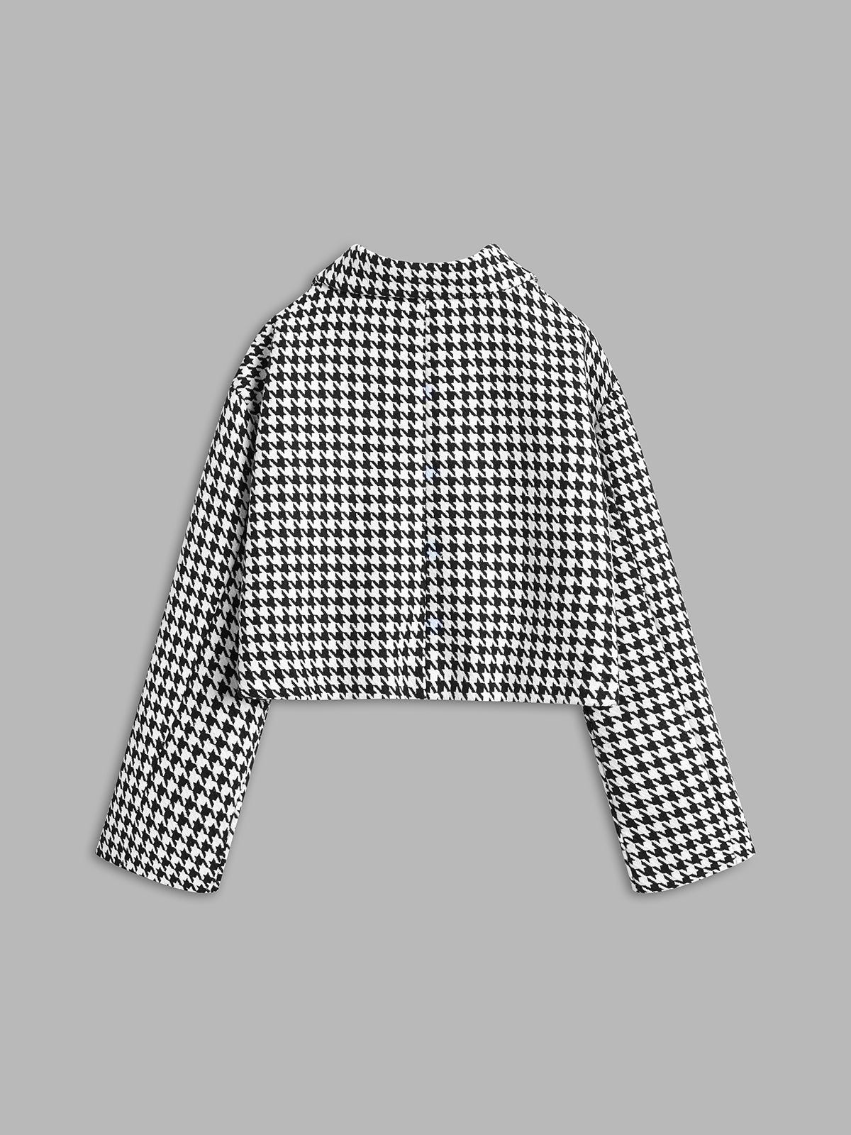Houndstooth Collared Jacket sold by COMMENSE product image thumbnail 2