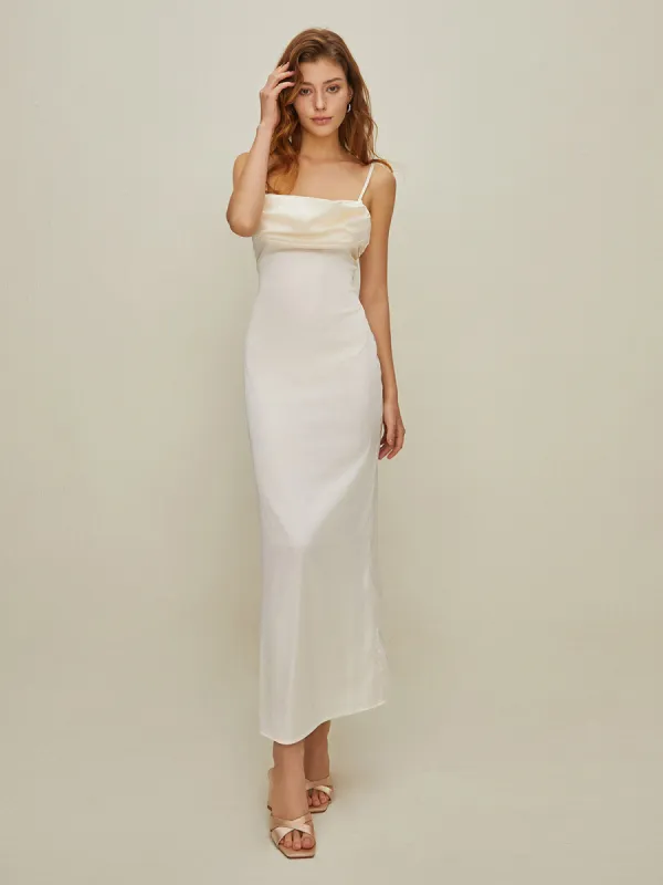 Satin Backless  Long Dress sold by COMMENSE