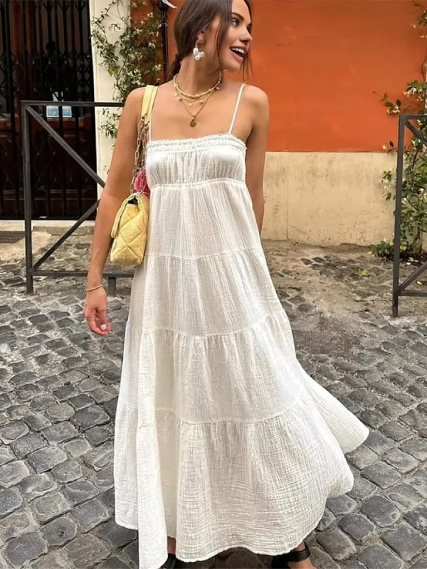 Tiered Cami Long Dress sold by COMMENSE