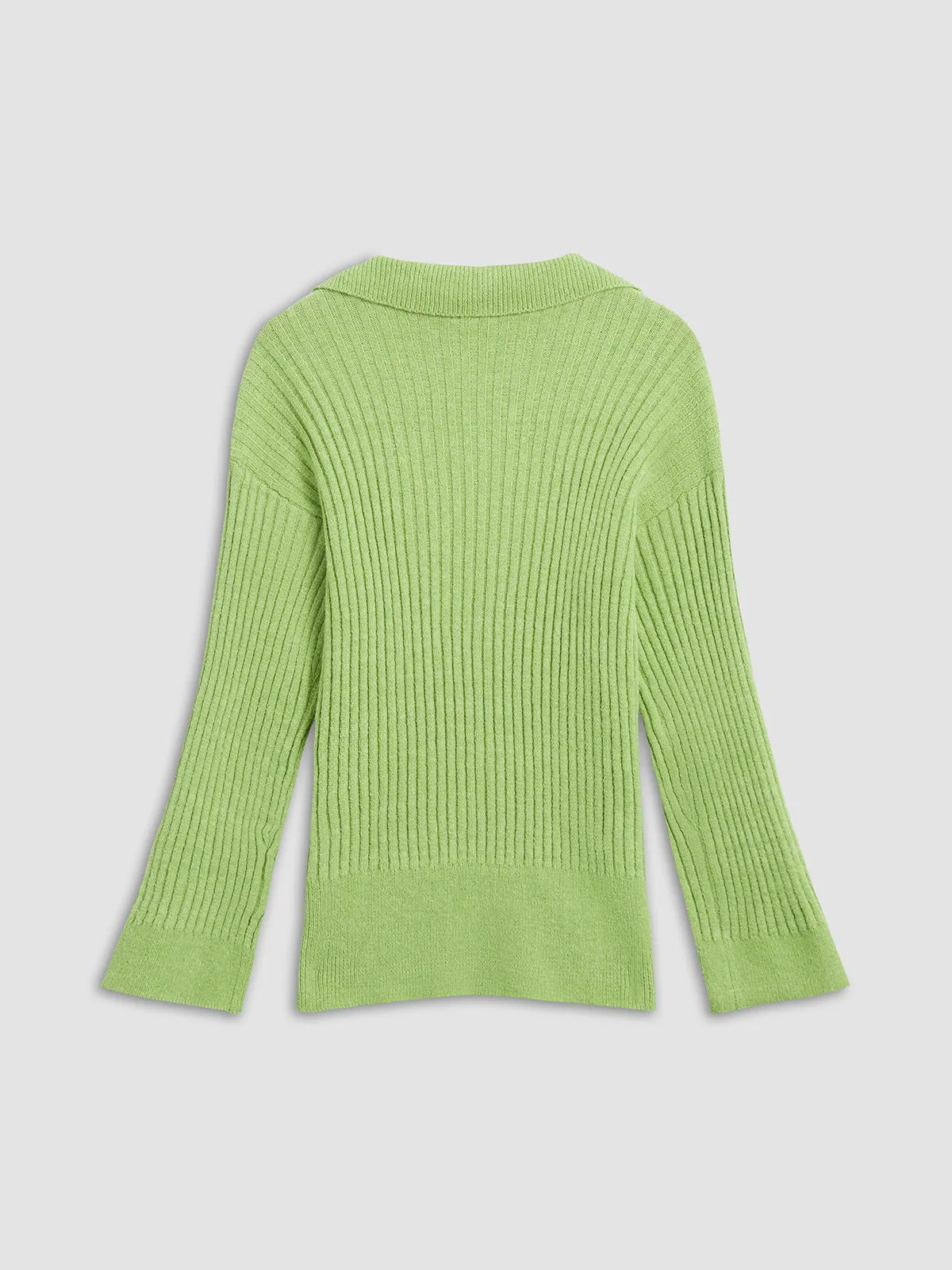 Spring Air Collared Ribbed Sweater sold by COMMENSE product image thumbnail 2