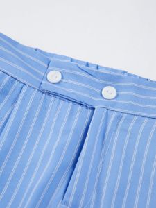 Sky Blue Pinstripe Tailored Pants sold by COMMENSE