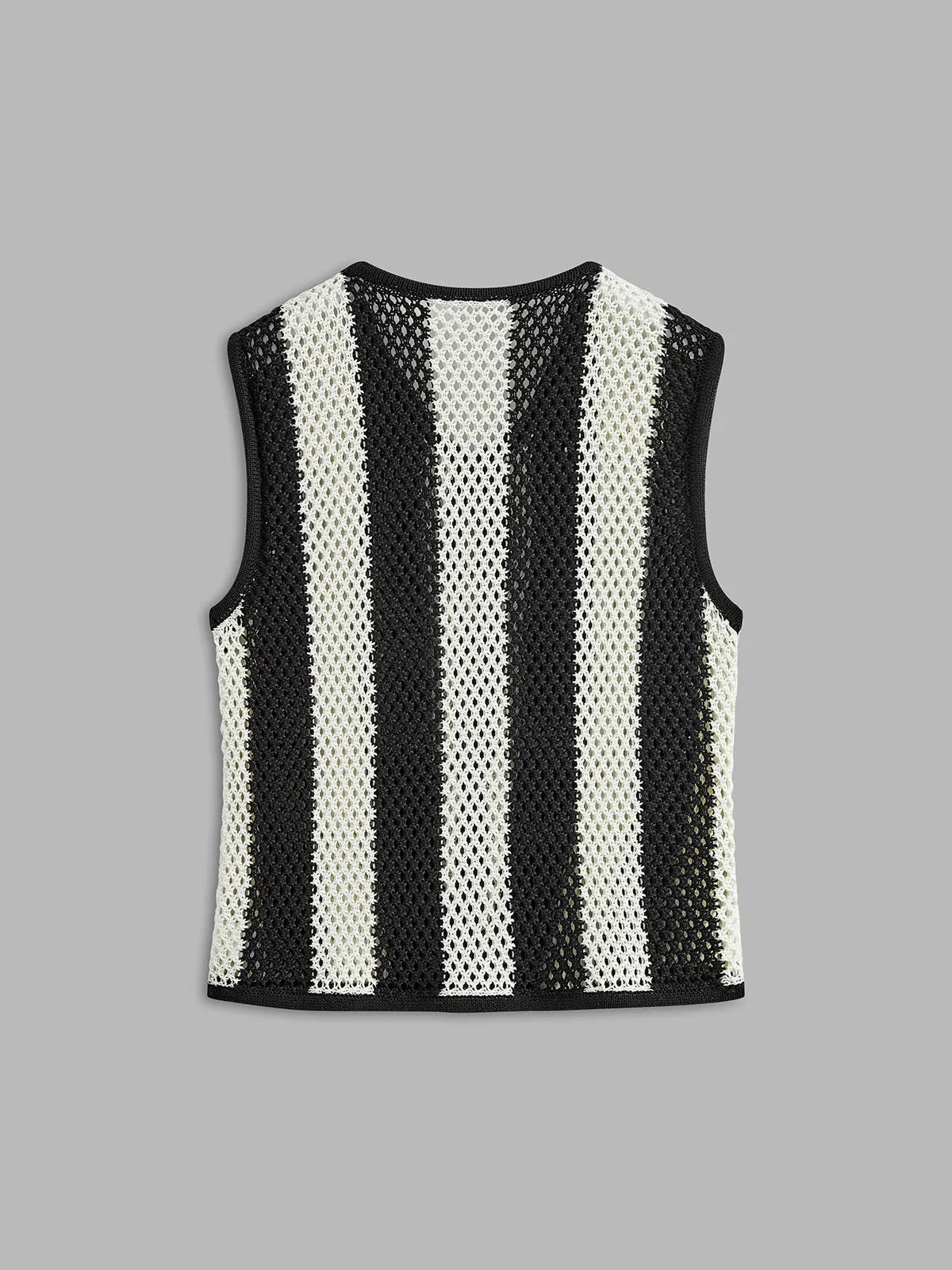 Crochet Flower Hollow Sweater Vest sold by COMMENSE product image thumbnail 4