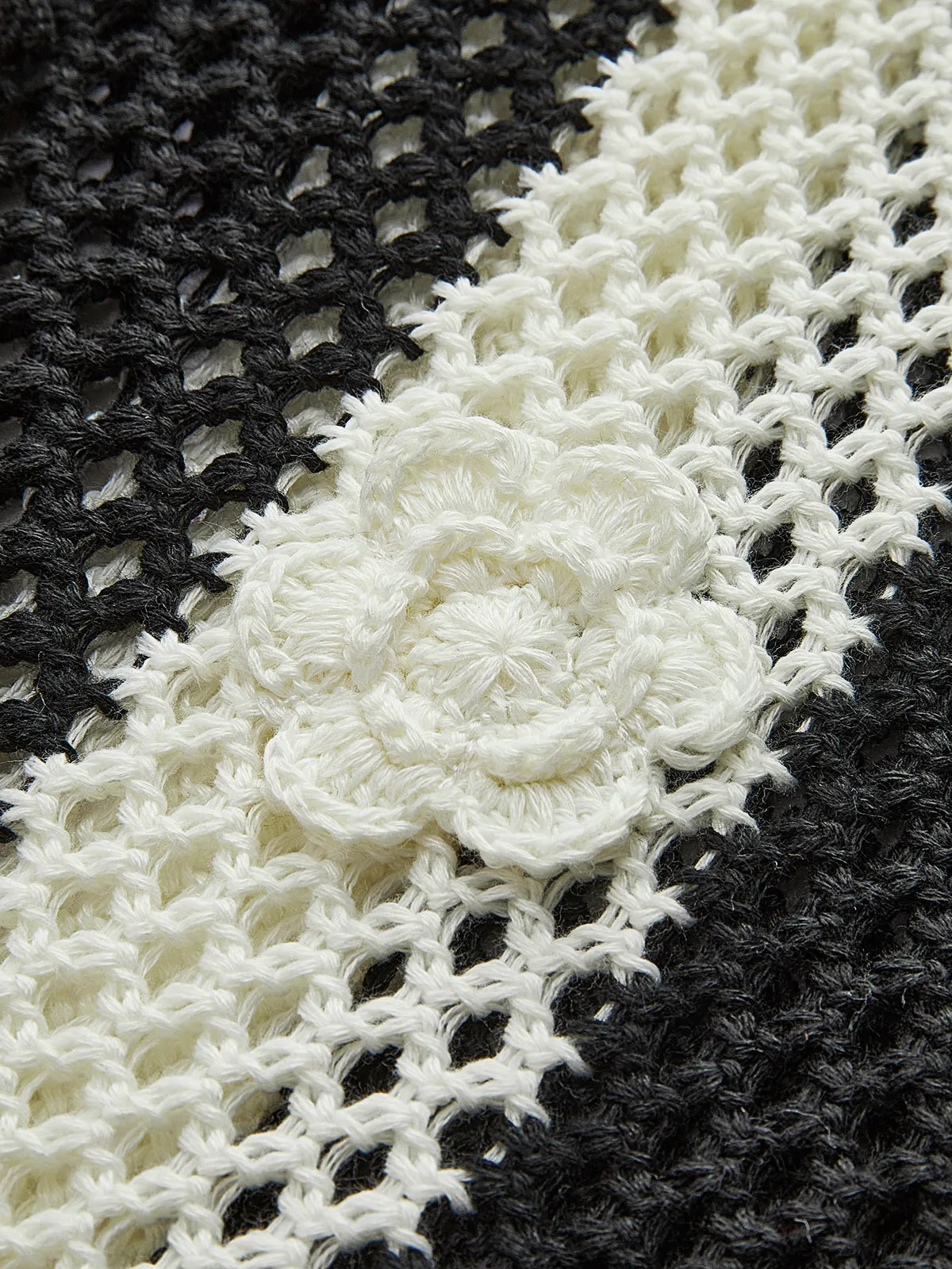 Crochet Flower Hollow Sweater Vest sold by COMMENSE product image thumbnail 2
