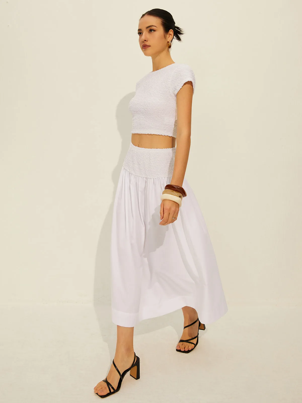 Cutout Cap Sleeve Skirt Set sold by COMMENSE product image thumbnail 3
