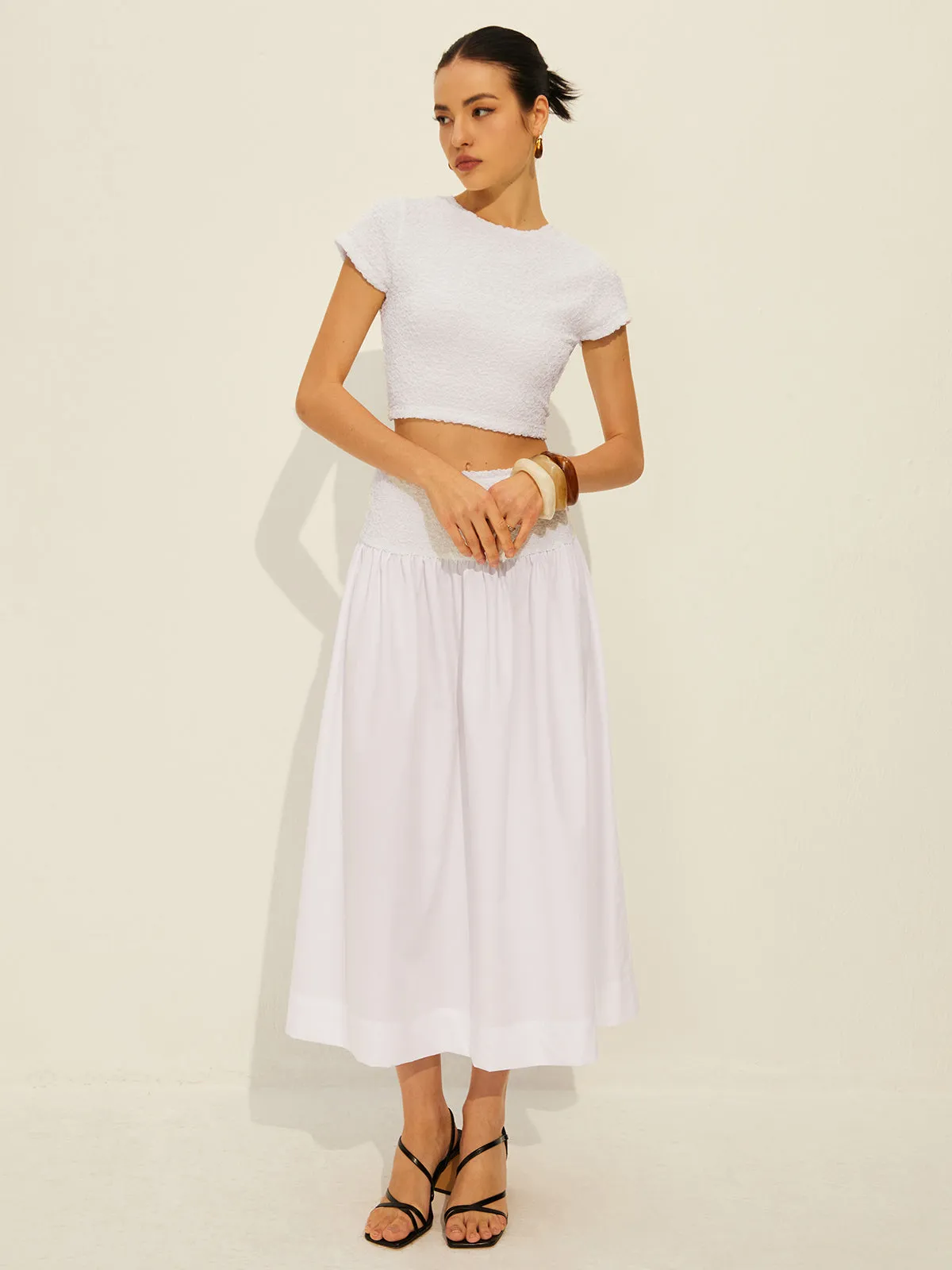 Cutout Cap Sleeve Skirt Set sold by COMMENSE product image thumbnail 4