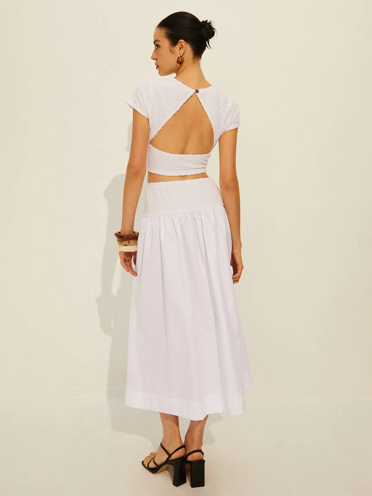 Cutout Cap Sleeve Skirt Set sold by COMMENSE product image thumbnail 2