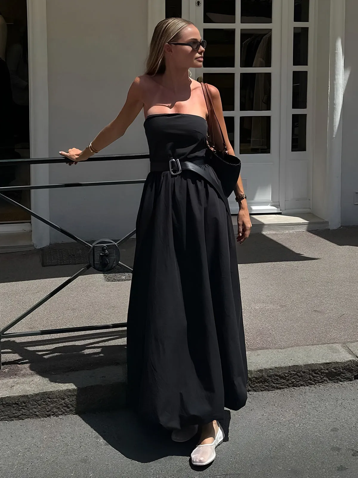 Pockets Tube Top Long Dress Without Belt sold by COMMENSE product image thumbnail 2