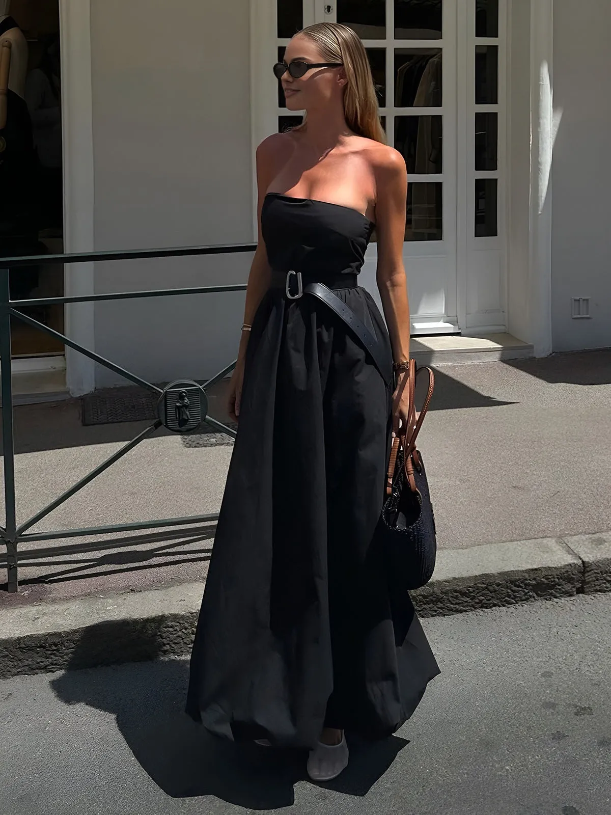 Pockets Tube Top Long Dress Without Belt sold by COMMENSE product image thumbnail 3