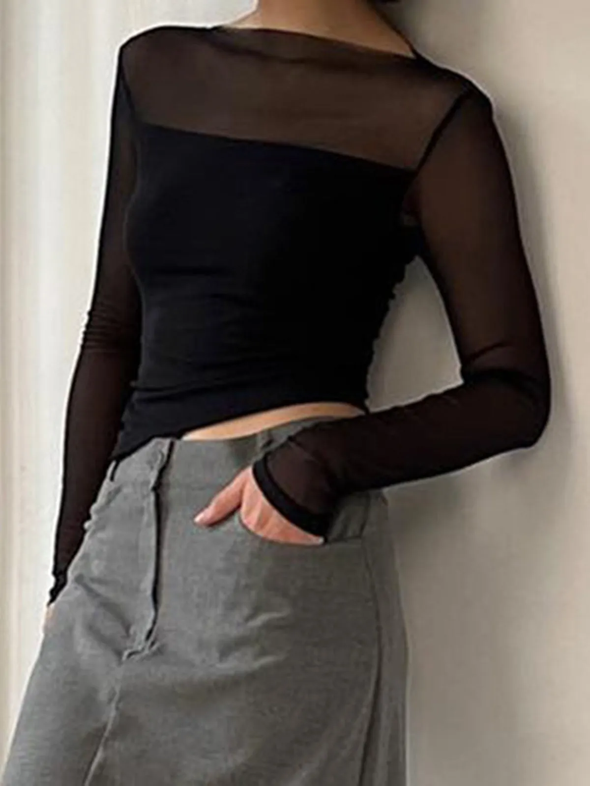 See Through Cover Up Top sold by COMMENSE product image thumbnail 2