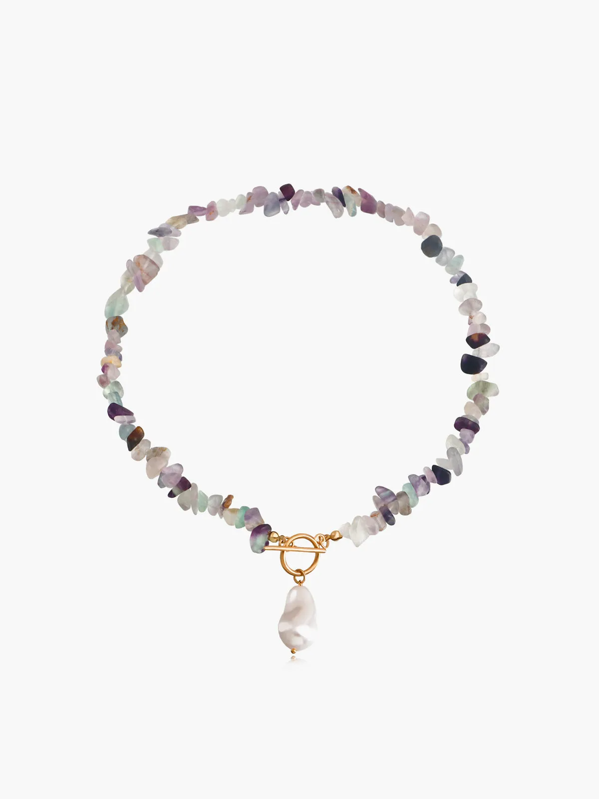 Irregular Pearl Green Turquoise Necklace sold by COMMENSE product image thumbnail 4