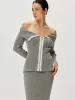 Ribbed Elastic Waist Sweater Skirt sold by COMMENSE