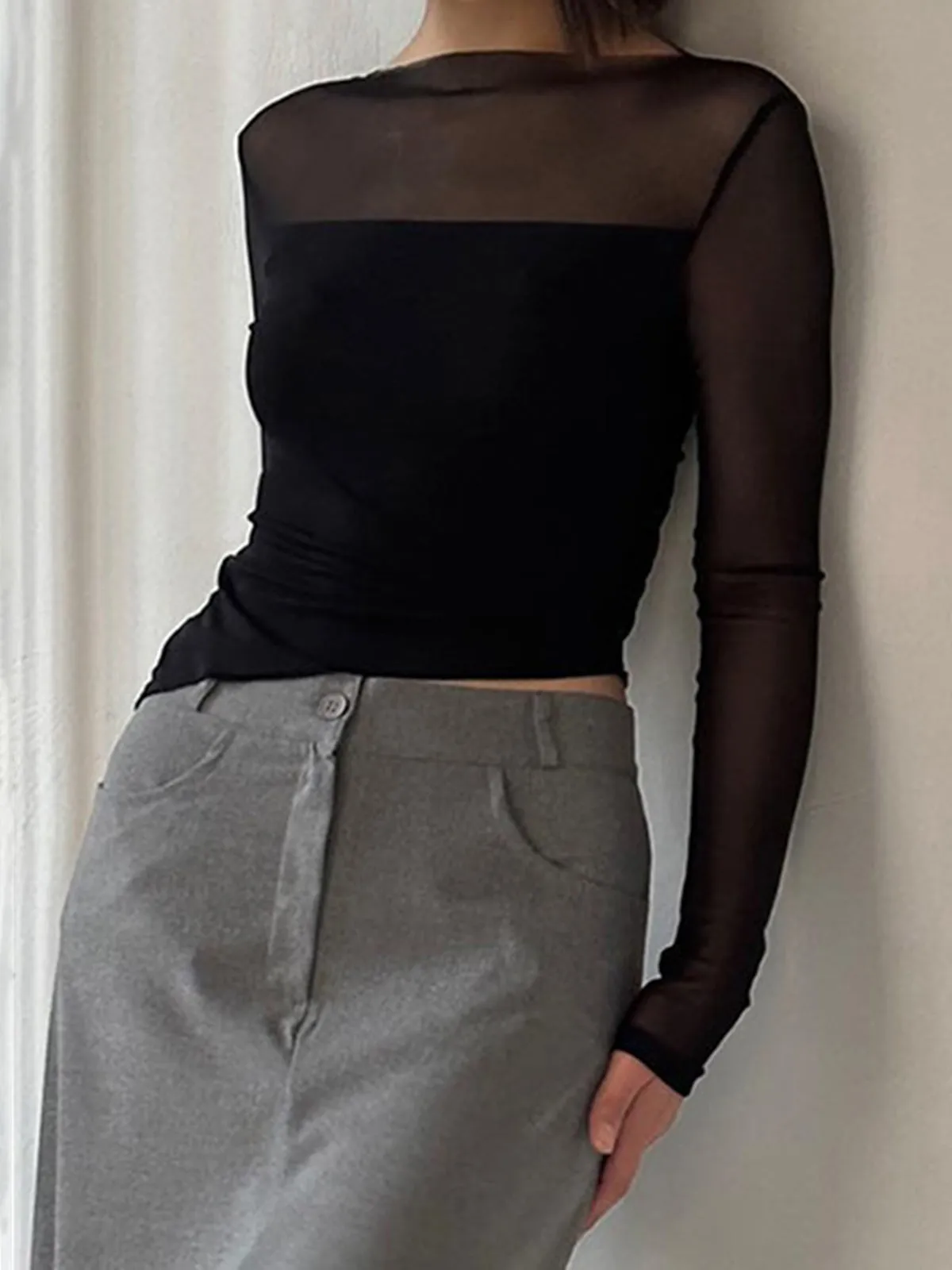 See Through Cover Up Top sold by COMMENSE product image thumbnail 3