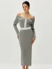 Ribbed Elastic Waist Sweater Skirt sold by COMMENSE