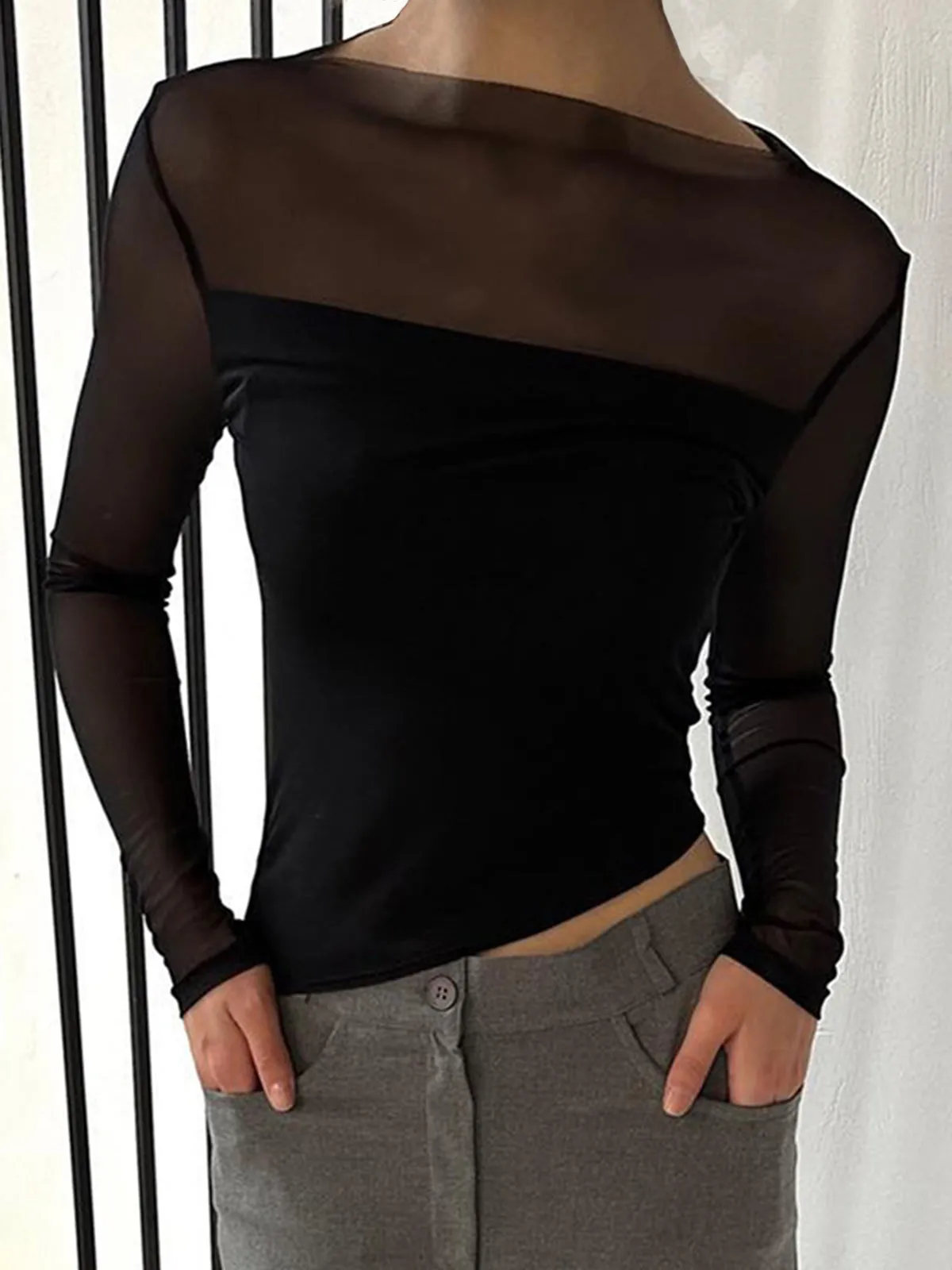 See Through Cover Up Top sold by COMMENSE