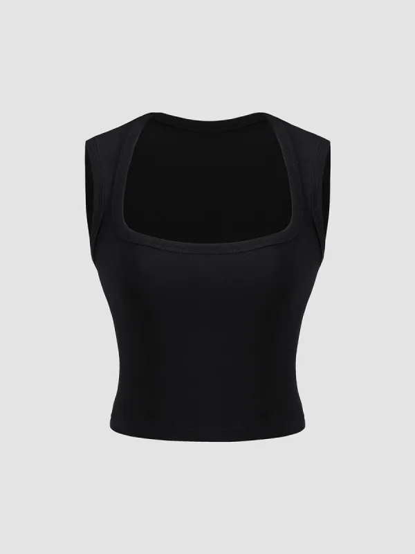 Nocturnal Square Neck Tank Top sold by COMMENSE