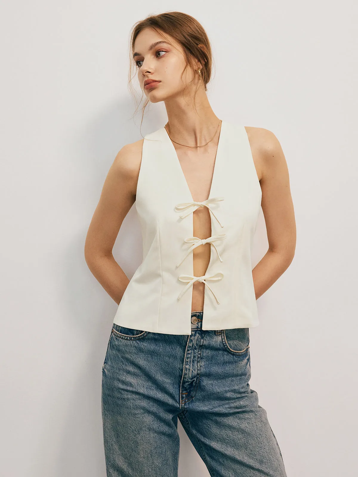 Bow Tied Tank Top sold by COMMENSE product image thumbnail 3