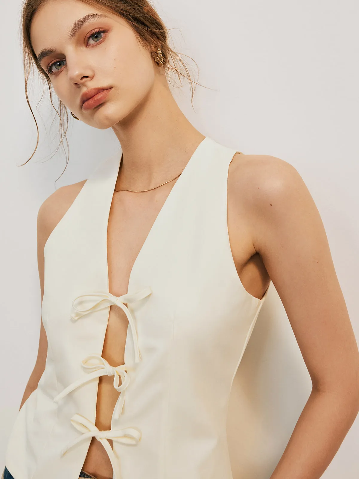 Bow Tied Tank Top sold by COMMENSE product image thumbnail 2