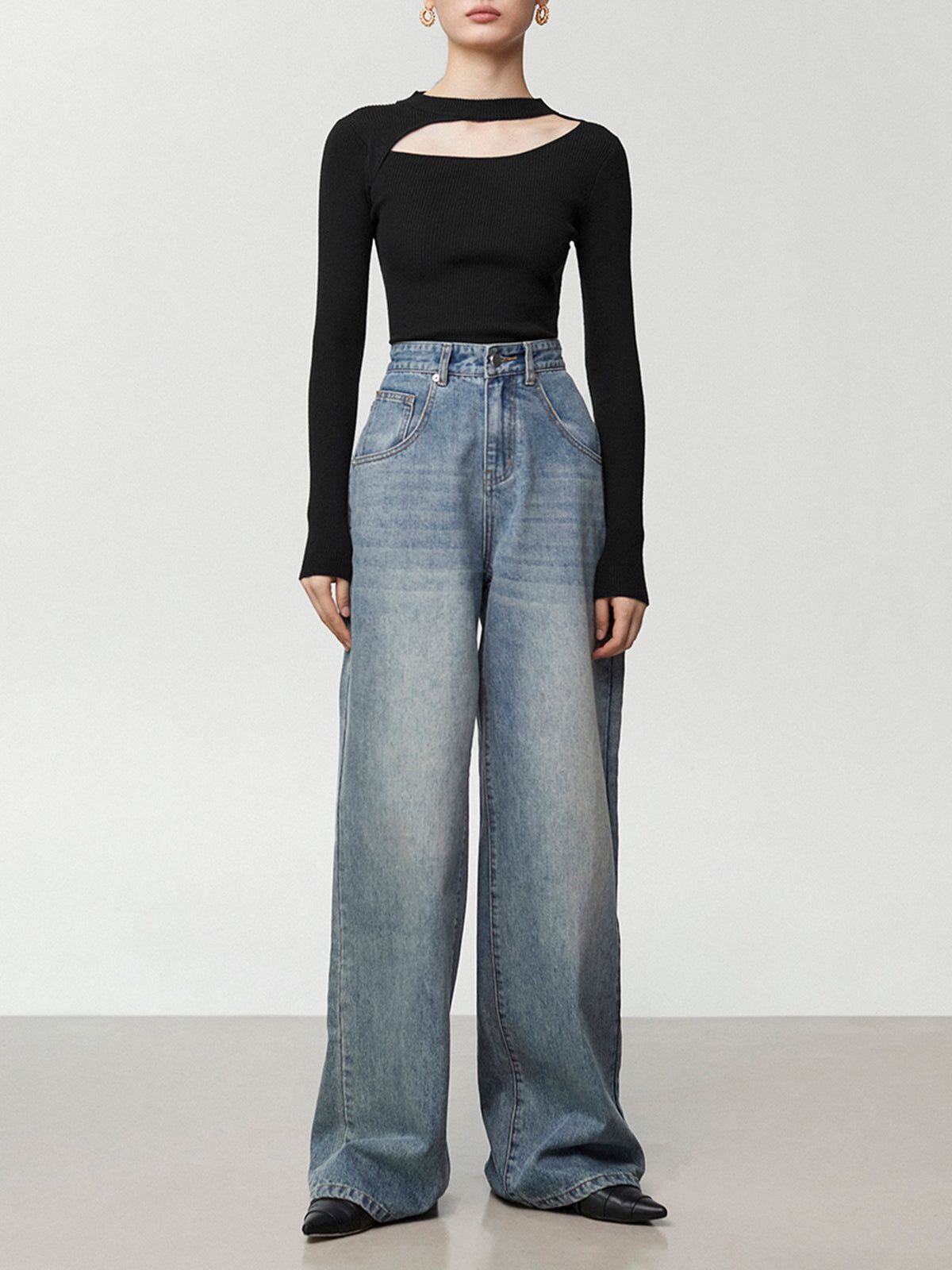 Halter Top Cutout Long Sleeve Shirt sold by COMMENSE product image thumbnail 4